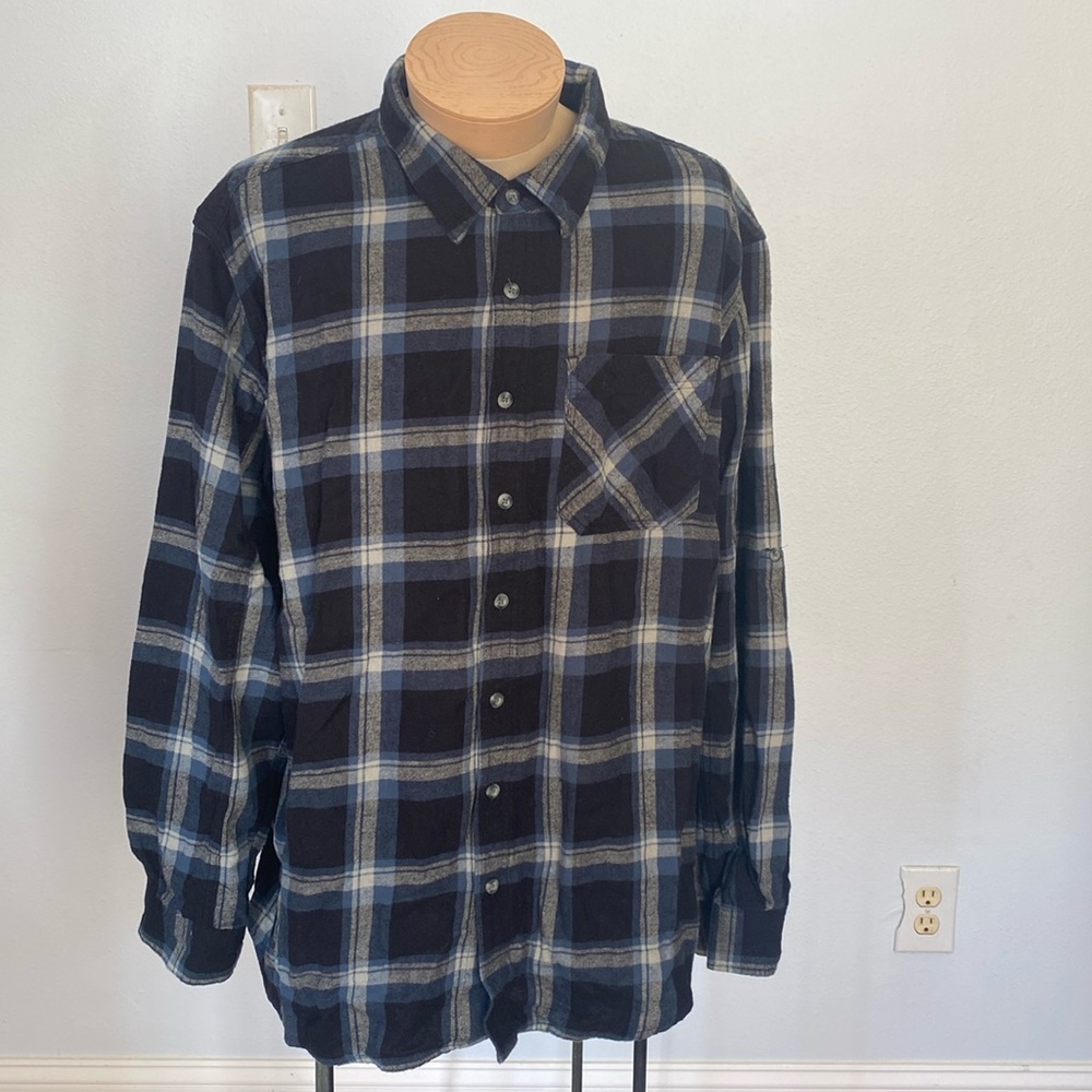 Magellan Mens Classic Fit Plaid Button Up Flannel Outdoors Shirt‎ Size 2XL